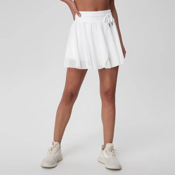 Νέα αθλητική φαρδιά φούστα τένις 2023 Αναπνεύσιμο διχτυωτό Γυναικείο χορό Γιόγκα γκολφ βόλεϊ μπάντμιντον Πλισέ φούστες κατά της έκθεσης