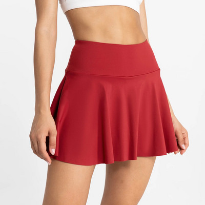 CHRLEISURE Női Crossover Teniszszoknya Redős szoknya zsebekkel Elasztikus, légáteresztő Golf Skorts Workout Sportos rövidnadrág
