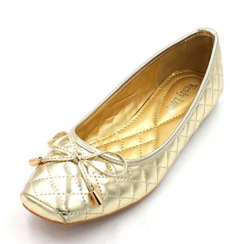 2023 г. Европейски и американски модни елегантни дамски обувки Joker Bow Square Head Плитки боб Плоски обувки Дамски черни работни обувки.