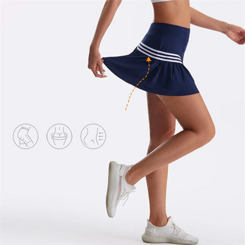 Гореща разпродажба Дамска спортна тенис пола Дишаща къса пола за упражнения за бягане Тенис пола с висока талия