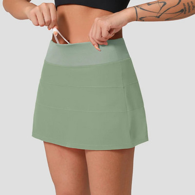 Fehér Teniszszoknya Női Sport Tenisz Tánc Redős szoknya Fitness Gyorsan száradó Női Futó Skort Jóga Fitness Szoknyák