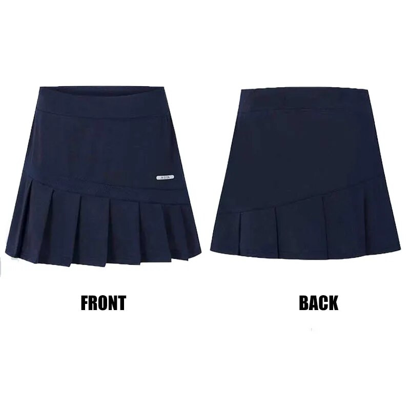 Дамска пола за тенис Бадминтон Спортна къса рокля Бързосъхнеща против експозиция Фитнес бягане Йога Фалшива плисирана пола от две части