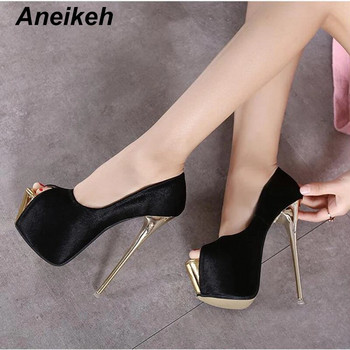 Aneikeh 2024 Brand Παπούτσια Γυναικεία 16cm Ψηλοτάκουνα Γυναικεία Pumps Stiletto Thin Heel Γυναικεία παπούτσια Ανοιχτό ψηλοτάκουνο παπούτσια 258-21#