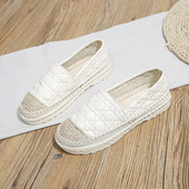 Sieviešu Espadrilles Kurpes Loafers 2023 Rudens Jauna Mode Plakanie Zvejnieku Apavi Audekls Kaņepju Slip uz elpojošiem ikdienas apaviem