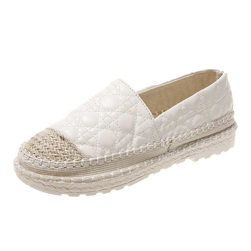 Дамски еспадрили Обувки Мокасини Есен 2023 Нова мода Плоски рибарски обувки Платнени конопени плъзгащи се дишащи ежедневни обувки