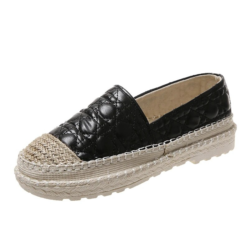Дамски еспадрили Обувки Мокасини Есен 2023 Нова мода Плоски рибарски обувки Платнени конопени плъзгащи се дишащи ежедневни обувки