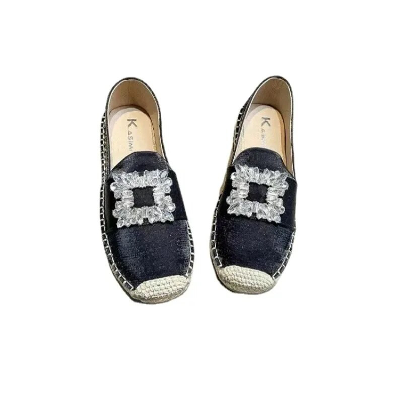 Висококачествени дамски обувки Пролет Есен Дамски равни обувки Ежедневни мокасини Модни плоски обувки с метална декорация Сладки дамски пантофки