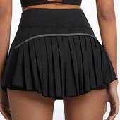 HBJD Biztonságos Teniszszoknyák XS-XXL Gym Golf Futó Rakott nadrágszoknya Szexi Női Sport Fitness Rövidnadrágok Magas derekú Skort