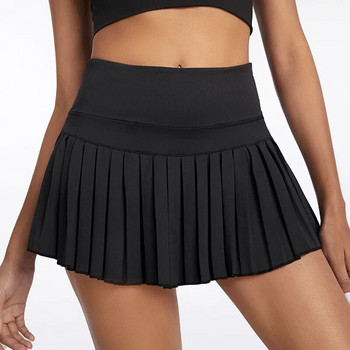 HBJD Safe Tennis Skirts XS-XXL Gym Golf Running Πλισέ παντελόνι Σέξι γυναικείο σορτς γυμναστικής Τσέπη ψηλόμεσο φούστα