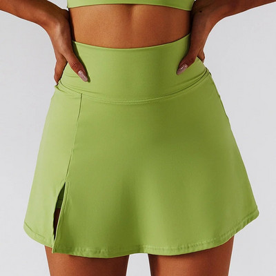 Cloud Hide Női Biztonságos Sport Szoknya edzés Teniszszoknyák Otthoni Tánc Kerékpározás Fitness Rövidnadrág Magas derekú Gyorsszáraz Futó Skort