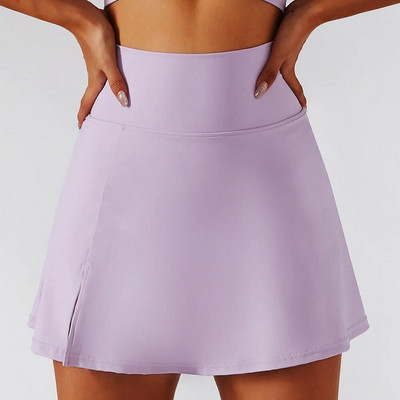 Cloud Hide Női Biztonságos Sport Szoknya edzés Teniszszoknyák Otthoni Tánc Kerékpározás Fitness Rövidnadrág Magas derekú Gyorsszáraz Futó Skort