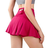 Cloud Hide Pluse Size Φούστες τένις για Lady SEXY Golf Dancing Pocket Skorts Fitness Σορτς ψηλή μέση για τρέξιμο παντελόνι προπόνησης