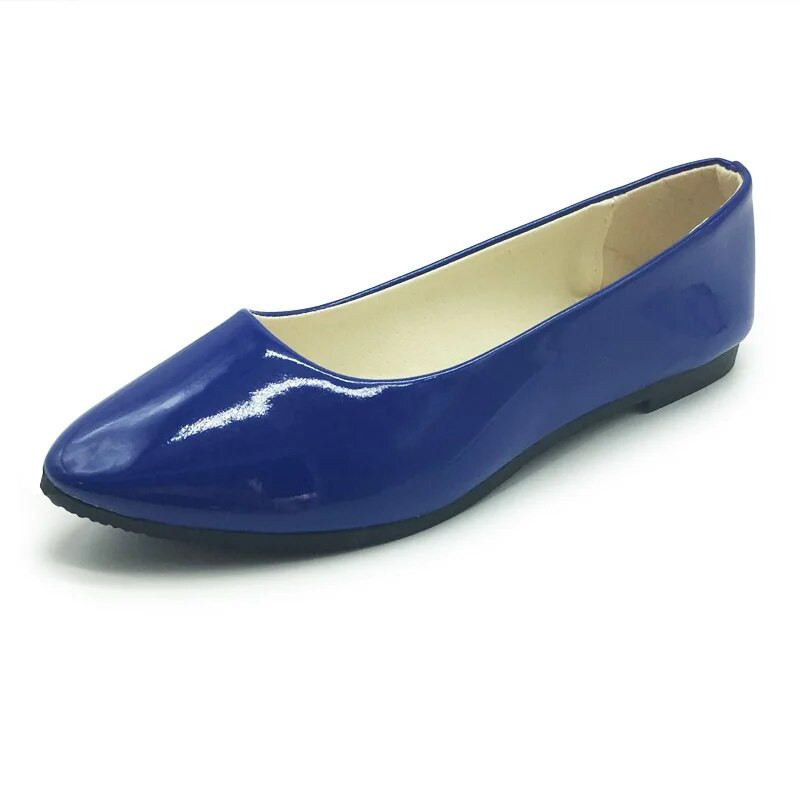 Бонбонени мокасини Летни дамски равни обувки Лачени дамски равни обувки Удобни обувки без приплъзване Дамски големи размери EU42 WSH2215