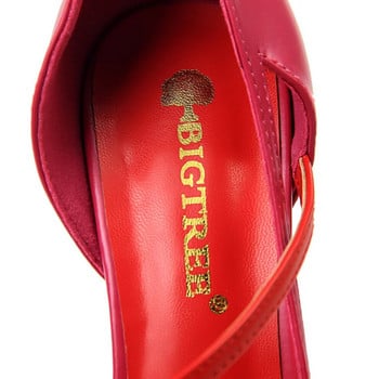 Нови летни дамски сандали с 9,5 см висок ток Нощен клуб Стриптизьорски токчета Секси пачуърк сандали Парти каишка за глезена Жълти розови обувки