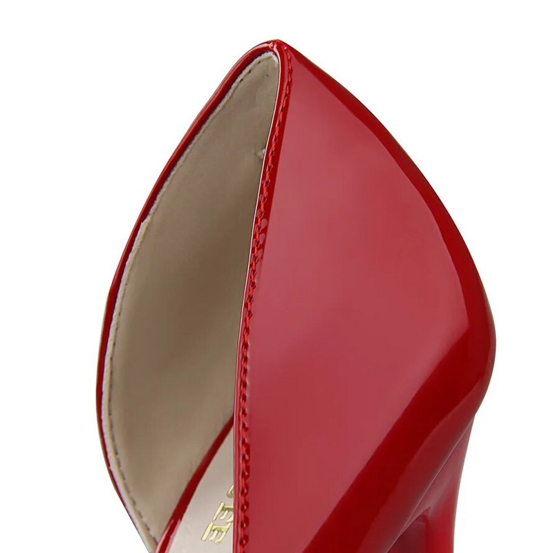 Дамски 7,5 см 10,5 см високи токчета Жълти помпи Офис Секси Стилет Сватбени булчински Scarpins Къси токчета Дамски секси кухи парти обувки