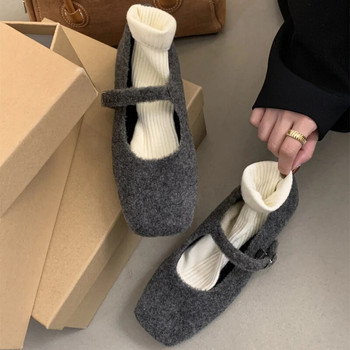 2024 Νέα σχεδιάστρια Άνοιξη Γαλλική ρετρό μόδα ιδιοσυγκρασία Flat bottom Mary Jane Μονά παπούτσια Γυναικεία ίσια παπούτσια