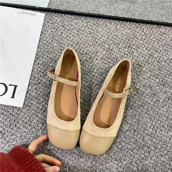 2023 Нови дамски плоски обувки с нисък ток с квадратни пръсти, плъзгащи се мокасини с кръгли пръсти, удобни модни дамски обувки, дамски обувки