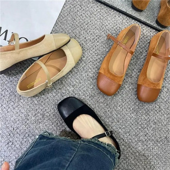 2023 Νέα επίπεδη γυναικεία τετράγωνα ελαφριά παπούτσια με χαμηλό τακούνι, συρόμενα σε loafers, στρογγυλά παπούτσια Άνετα Γυναικεία παπούτσια Γυναικεία παπούτσια