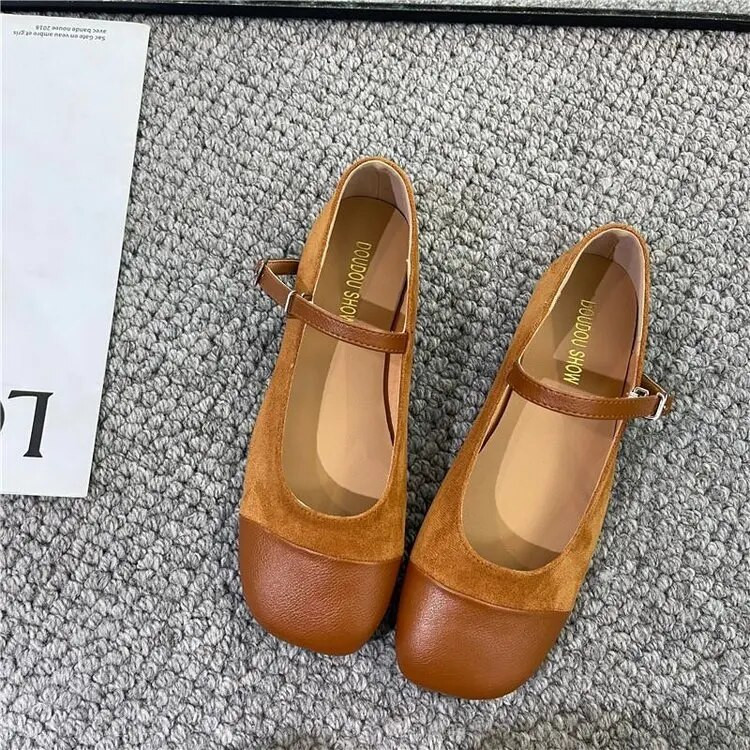 2023 Нови дамски плоски обувки с нисък ток с квадратни пръсти, плъзгащи се мокасини с кръгли пръсти, удобни модни дамски обувки, дамски обувки