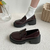 Γυναικεία Loafers 2023 Άνοιξη/Φθινόπωρο βρετανικού στυλ Slip-on πλατφόρμα Mary Jane Παπούτσια για κορίτσια ιαπωνική σχολή Jk Uniform Lolita παπούτσια
