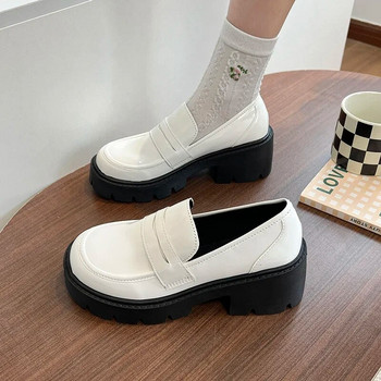 Γυναικεία Loafers 2023 Άνοιξη/Φθινόπωρο βρετανικού στυλ Slip-on πλατφόρμα Mary Jane Παπούτσια για κορίτσια ιαπωνική σχολή Jk Uniform Lolita παπούτσια