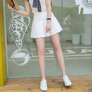 Tüdrukute plisseeritud tenniseseelik kõrge vöökohaga lühike aluspükstega kleit, õhuke koolivorm, naiste teismeliste cheerleader sulgpalliseelikud