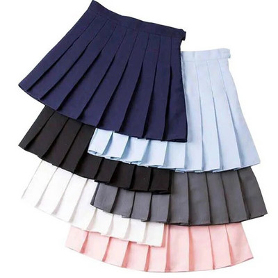 Κορίτσι με πλισέ φούστα τένις Ψηλόμεσο κοντό φόρεμα με σώβρακο Λεπτή σχολική στολή γυναικών Εφηβικές φούστες μπάντμιντον Cheerleader