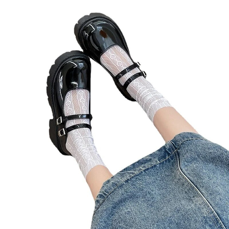 Пролет Есен Обувки Лолита Обувки с катарама Обувки Mary Janes Лачена кожа Плитки дамски равни обувки Обувки за момичета Размер 34-40 zapatos mujer