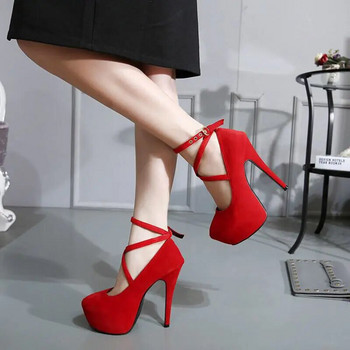 Σέξι κλασικά ψηλοτάκουνα γυναικεία σανδάλια καλοκαιρινά παπούτσια Γυναικεία λουράκια με λουράκια πλατφόρμα Γόβες γυναικεία παπούτσια με λουράκι