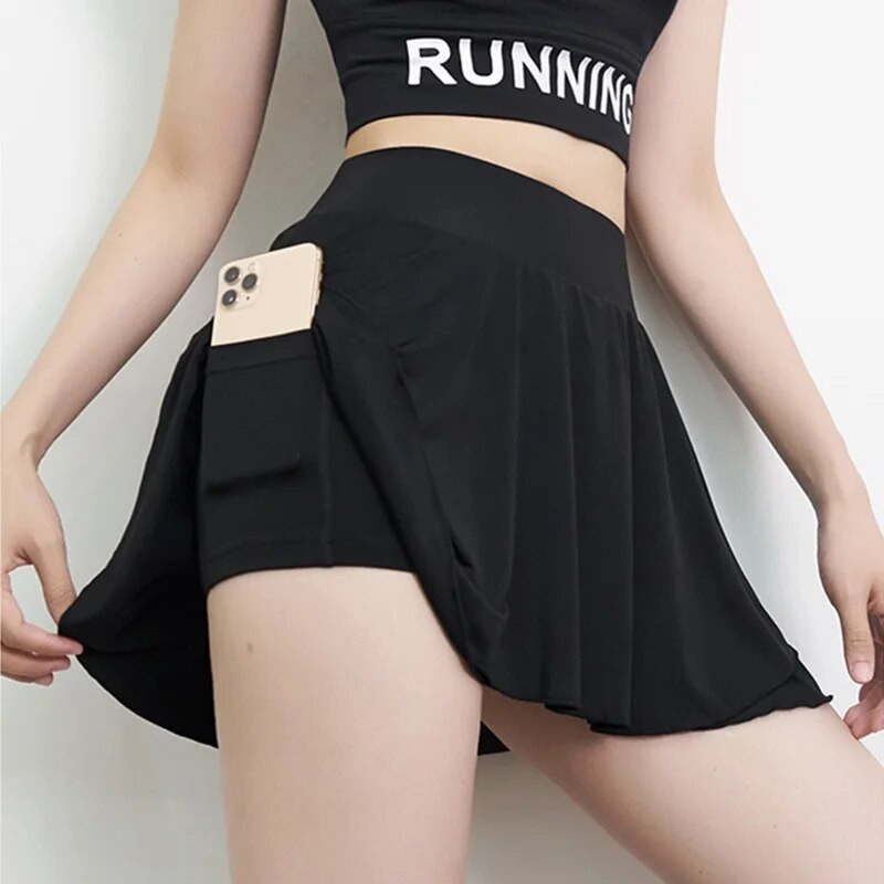 Cloud Hide Quick Dry Sports Skirt Gym Dancing Tennis Polls for Women XL Workout Cycling Fitness Shorts Шорти за бягане с висока талия