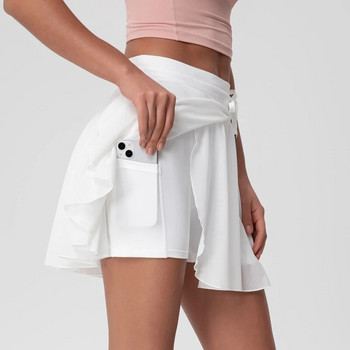 Νέα καλοκαιρινή γυναικεία αθλητική φούστα παντελόνι Ψηλόμεση Αναπνεύσιμη άσκηση τρεξίματος Κοντή φούστα Quick Dry Tennis