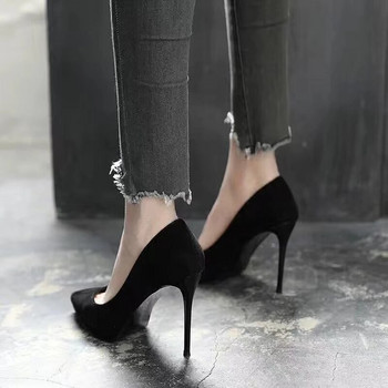 Γυναικεία παπούτσια 2023 New Women Pumps Suede ψηλοτάκουνα παπούτσια Μόδα παπούτσια γραφείου Stiletto παπούτσια Γυναικεία άνεση Γυναικεία τακούνια