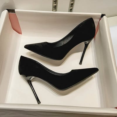 Γυναικεία παπούτσια 2023 New Women Pumps Suede ψηλοτάκουνα παπούτσια Μόδα παπούτσια γραφείου Stiletto παπούτσια Γυναικεία άνεση Γυναικεία τακούνια