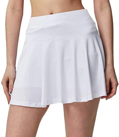 2 In 1 Tennis Skirt Sport Fitness Skorts Running Yoga Skirt High Waist Quick Drying Anti Exposure Short Skirts Workout Clothing