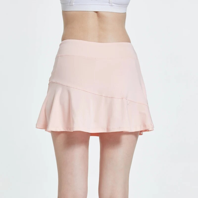 Дамски спортни шорти с джобове и висока талия против отблясъци, пачуърк, танци, йога, голф, тенис, бягане, бадминтон, къса пола