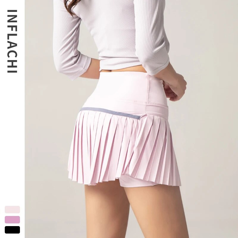 2 в 1 тенис спортна пола, къси панталони, дамска секси бягаща йога пола, къси бързосъхнещи поли за фитнес зала, шорти за тренировки