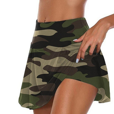 Sport Soft Ladies Skirt Summer Camouflage High Waist Mini Skirt Sportwear Lining Slim 2022 New Street Hot Women`s Short Skirts