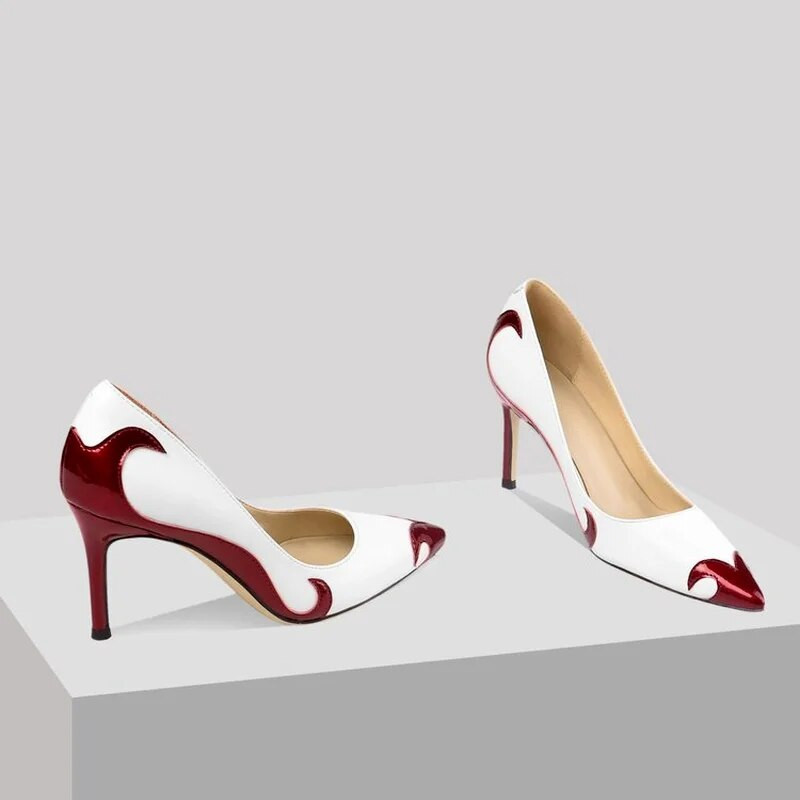 Помпи 2022 Пролет Нова мода Дамски високи токчета Стилети 6,5 см и 8,5 см Секси остри пръсти Дамска мода Парти дамски обувки