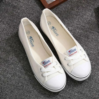 Дамски обувки Балетни равни обувки Мокасини Ежедневни дишащи дамски равни обувки Модни 2023 платнени равни обувки Дамски обувки с ниска плитка уста