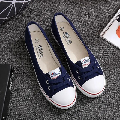 Γυναικεία παπούτσια μπαλέτα Loafers Casual αναπνεύσιμα γυναικεία φλατ slip on μόδα 2023 Καμβάς φλατ Γυναικεία παπούτσια με χαμηλό ρηχό στόμα