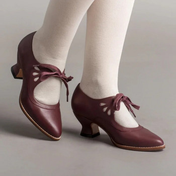 Pumps Γυναικεία Παπούτσια 2023 Καλοκαίρι Γυναικεία Mary Janes Σανδάλια ρηχά πολυτελή Σανδάλια με κορδόνια με κορδόνια με κορδόνια γραφείου Κομψά άνετα γυναικεία παπούτσια