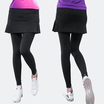 Γυναικεία παντελόνι συμπίεσης φούστα μπάντμιντον 2 σε 1 Φούστες πινγκ πονγκ ενσωματωμένο κολάν παντελόνι αθλητική φούστα παντελόνι για τρέξιμο φούστες