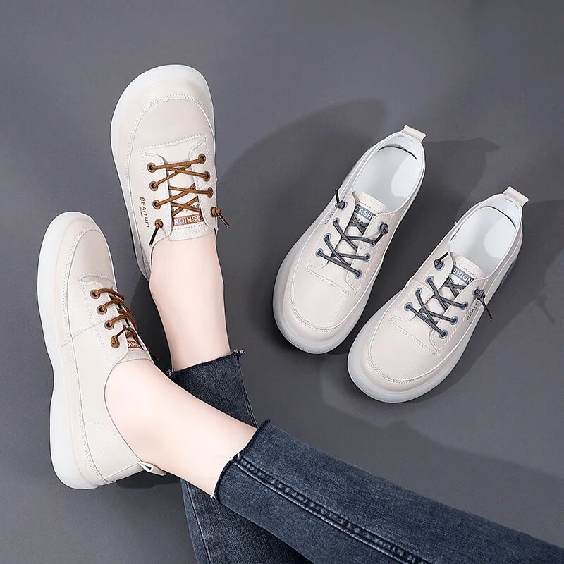 Дамски пролетни летни обувки с обувки за ходене Модни кухи маратонки Дамски ежедневни масивни вулканизирани обувки Мокасини Мокасини