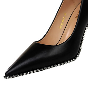 Дамски 7,5 см 10,5 см високи токчета с нитове и шипове Помпи Дамски фетишни обувки на средни ниски токчета Scarpins Стриптизерки Обувки за събития от модния подиум