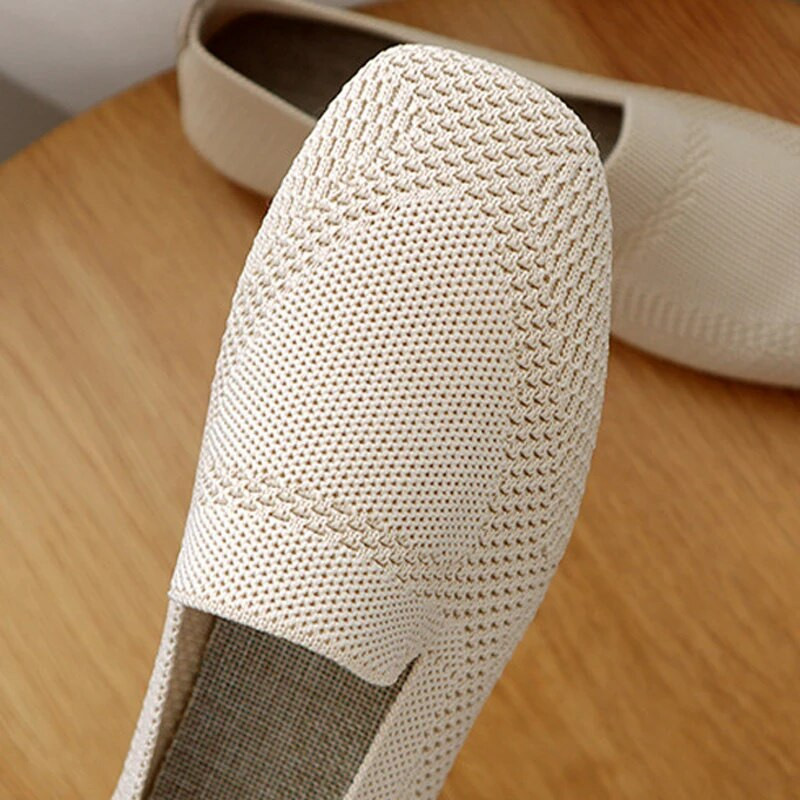 2022 Летни мрежести дишащи балетки Дамски мокасини с квадратни пръсти Плитки обувки Кецове за шофиране Плетени обувки тип лодка Мокасини