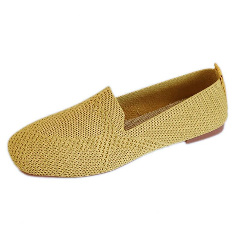 2022 Летни мрежести дишащи балетки Дамски мокасини с квадратни пръсти Плитки обувки Кецове за шофиране Плетени обувки тип лодка Мокасини