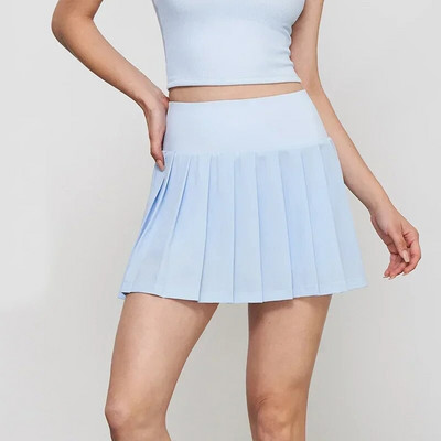 Γυναίκες The Waist Pocket Tennis Skort Παντελόνι Γκολφ Μπάντμιντον Ψηλό Κοντό Μίνι Under Summer Sports Yoga Πλισέ