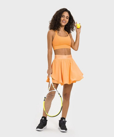 Πλισέ φούστα τένις με σορτς αθλητικές φούστες γκολφ μπάντμιντον για γυναίκες γυμναστήριο Σετ αθλητικών ειδών δύο τεμαχίων