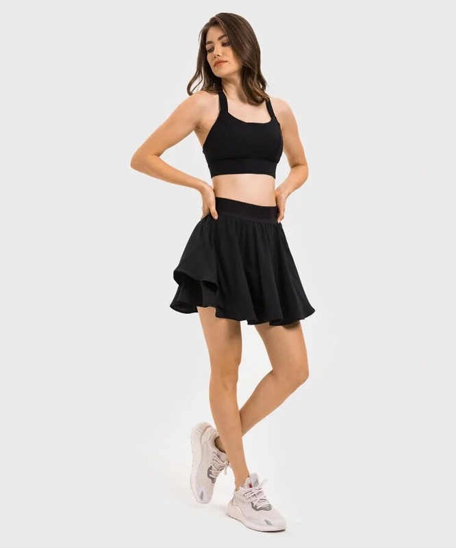 Plisēti tenisa svārki ar šortiem Sporta badmintona golfa svārki sievietēm sporta zāle Divdaļīgs sporta apģērba komplekts