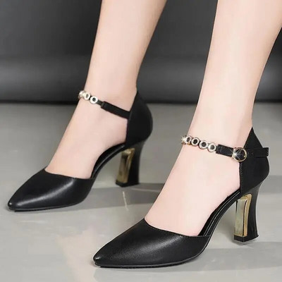 Cresfimix Zapato Tacon Γυναικεία Χαριτωμένα ψηλοτάκουνα παπούτσια με λουράκι με πόρπη για γυναικεία πάρτι Ροζ χρυσές αντλίες γάμου H5955